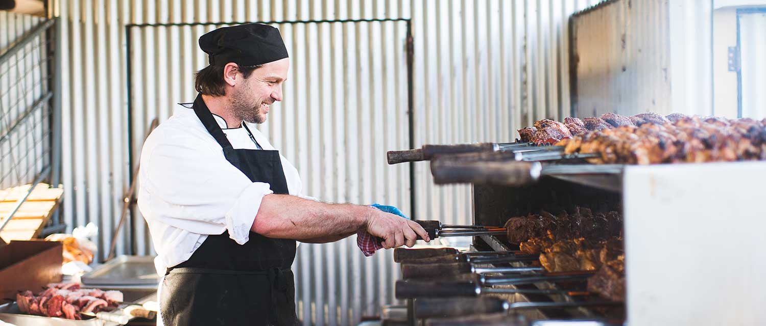 Brazilian BBQ Chef at work